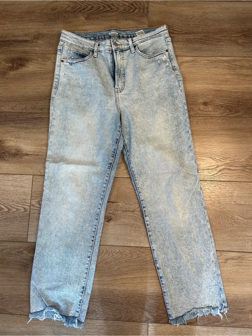 Old Navy Light Blue Straight Jeans sky high waist